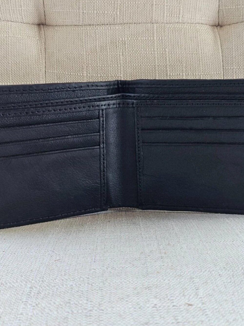 Hair Fur Wallet Genuine Leather White/Dark Brown Real Fur Billfold Cardholder - Picture 9 of 11